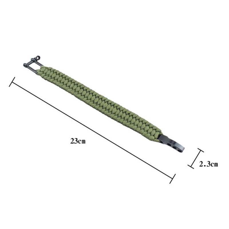 Surival браслет из Паракорда, оборудование для кемпинга, тканый парашютный плетеный Канат u-типа из нержавеющей стали, браслет с пряжкой для выживания, EDC