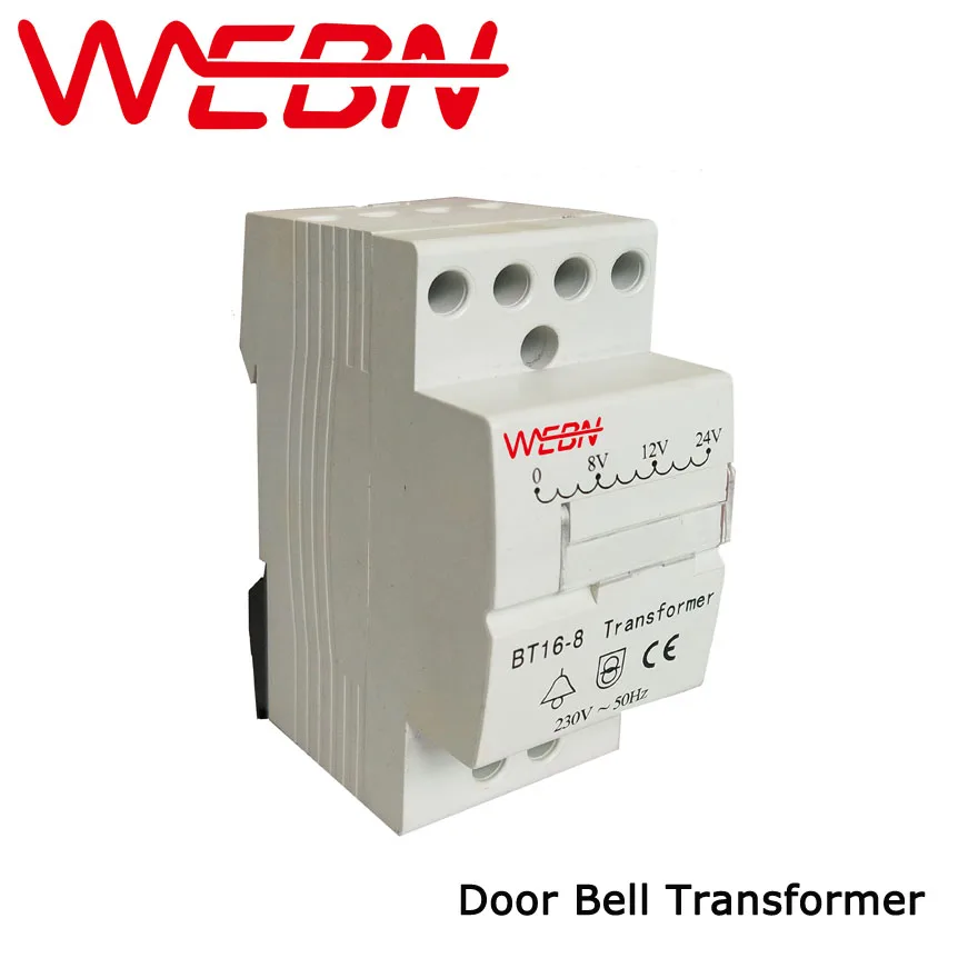 

BT16-8 Door Bell Transformer Rated Voltage 230/240VAC 50/60Hz IP20 CE Approval