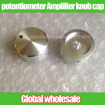 

1pcs silver aluminum potentiometer Amplifier knob cap / 25MM * 15MM / hole 6.4MM / Hexagon socket screw