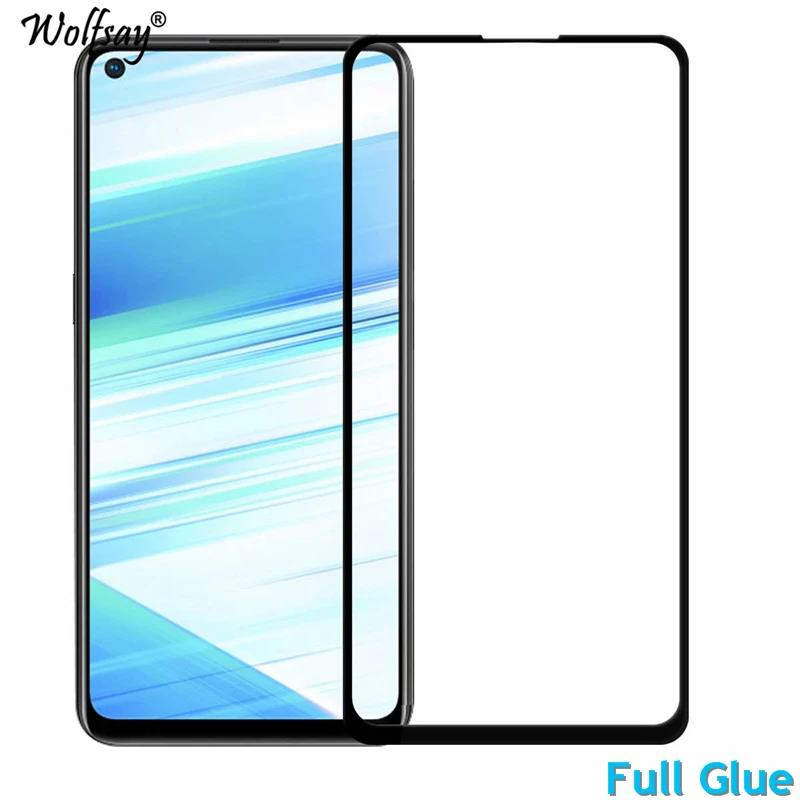

2PCS Full Glue Screen Protector for Vivo Z5x Tempered Glass Full Cover for Vivo Z5x V1911A V1919A 9H 2.5D Premium Film Wolfsay