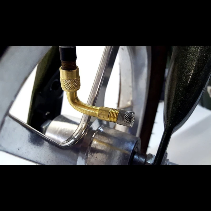 

2 Pcs Brass Air Tyre Valve Schrader Valve Stem with Extension Adapter for Car Truck Motorcycle 45/90/135 Degree