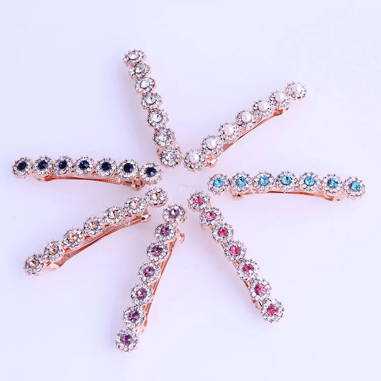 

Korean version of the jewelry small fresh hairpin word pearl hair accessories children's ponytail headwear