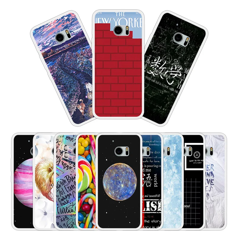 Phone Case for HTC One M10 Transparent Soft Silicon Full Protection Slim Brick Back Cover 5.2&quot 10 M10h Cases |