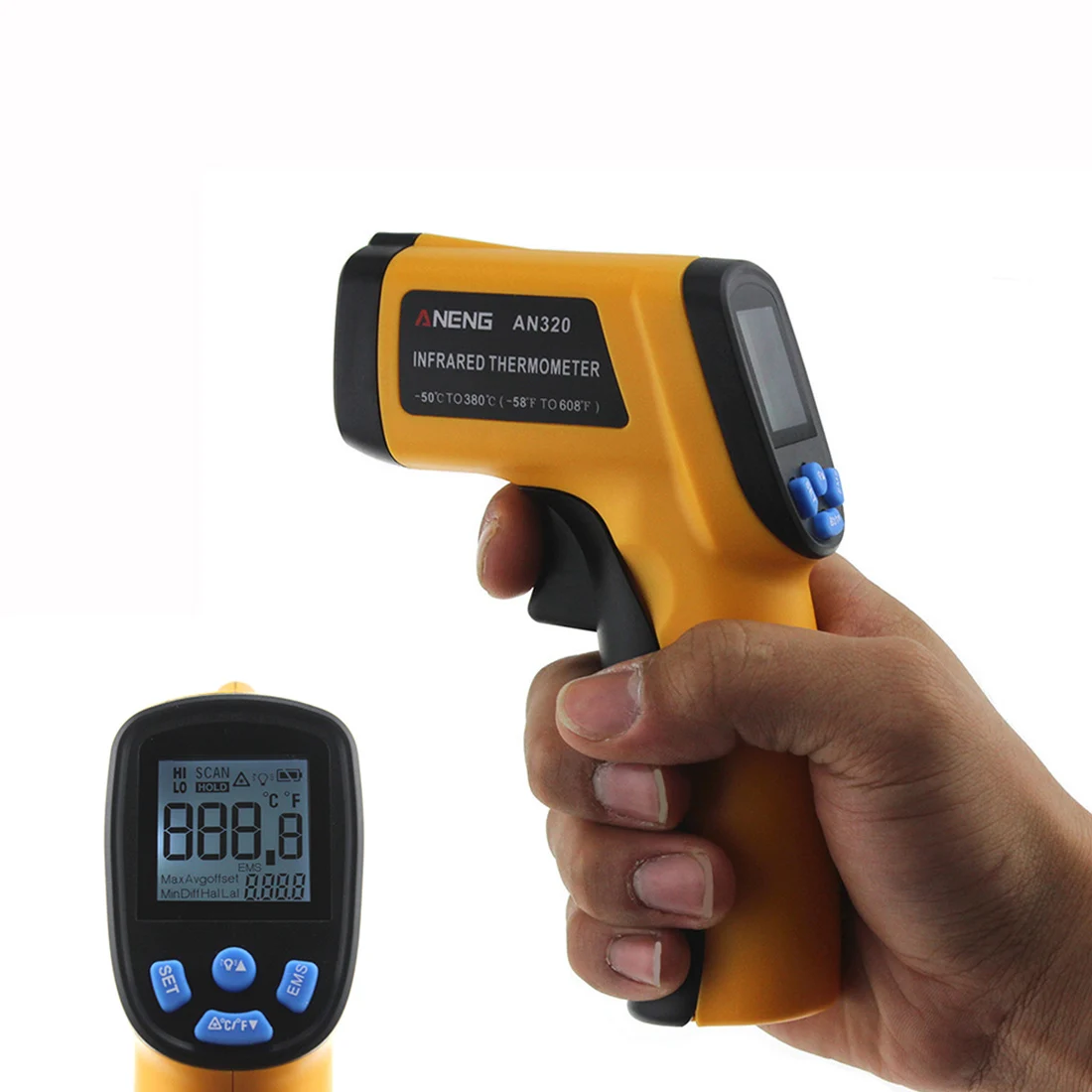

Non Contact Laser Digital IR Infrared Thermometer Digital Informative Point Gun -50~330 Degree LCD Display