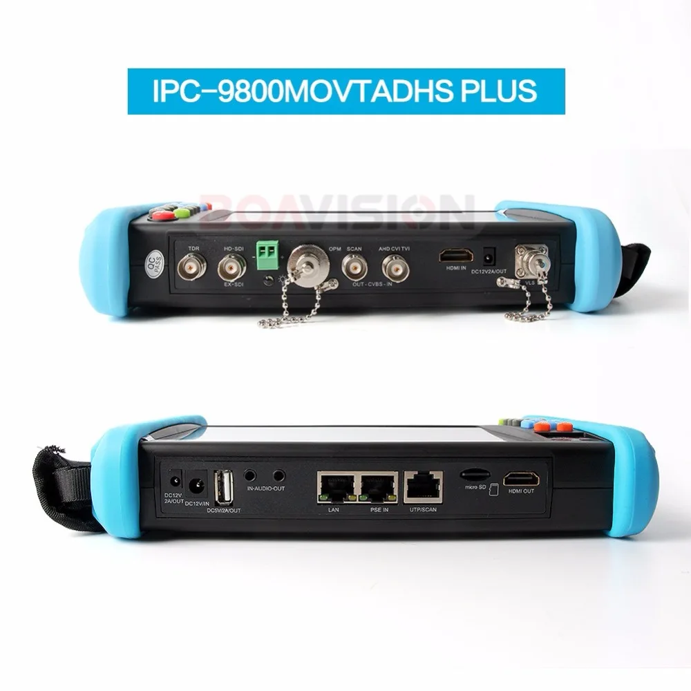 Портативный IPC AHD TVI CVI CCTV тестер IPC9800 Plus с H.265/H.264 4K видео дисплей