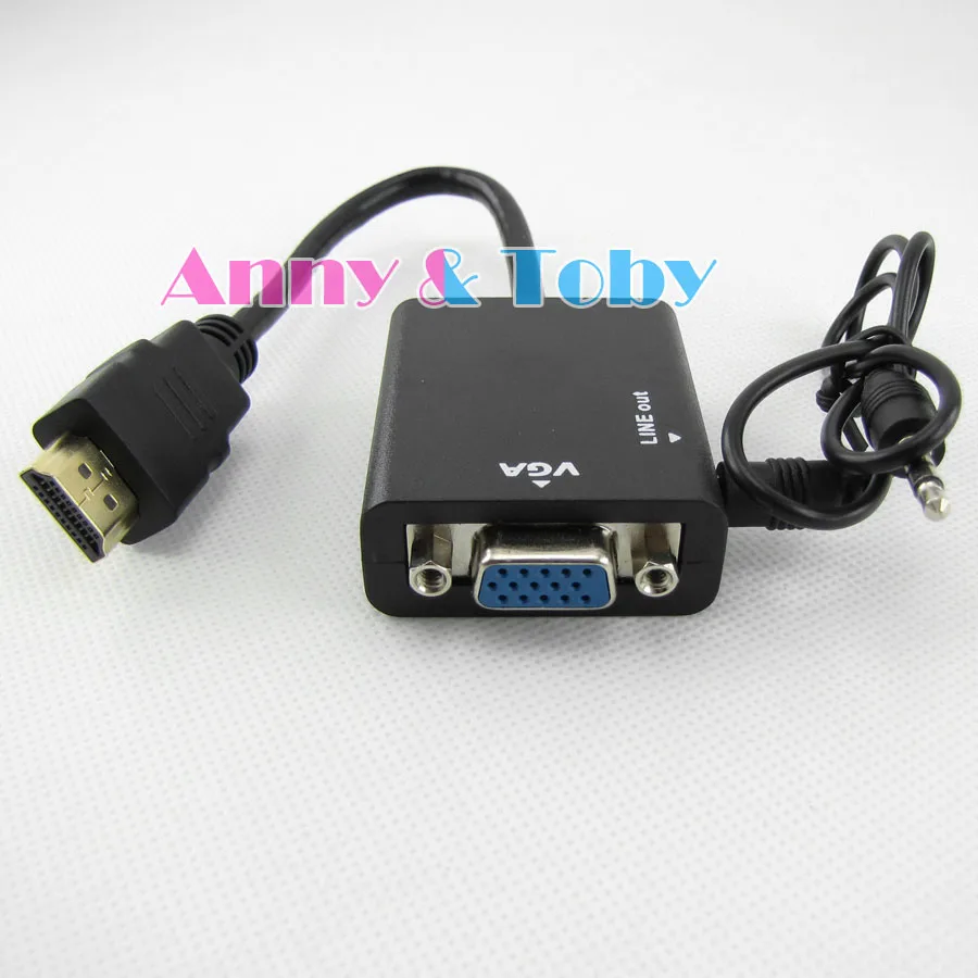 Hdmi-vga кабель видео конвертер адаптер с 3,5 мм аудио для Raspberry Pi 3 Banana PI Настольный ПК Ноутбук