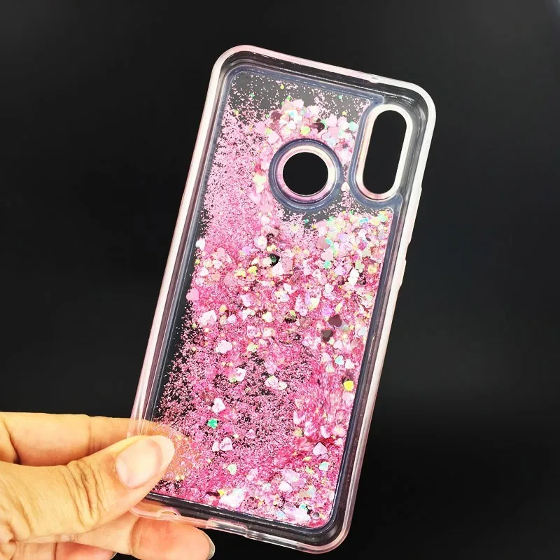 Блестящий чехол для Huawei P20 Lite P 20 Pro Plus мягкие чехлы из ТПУ с жидкостью и динамиком