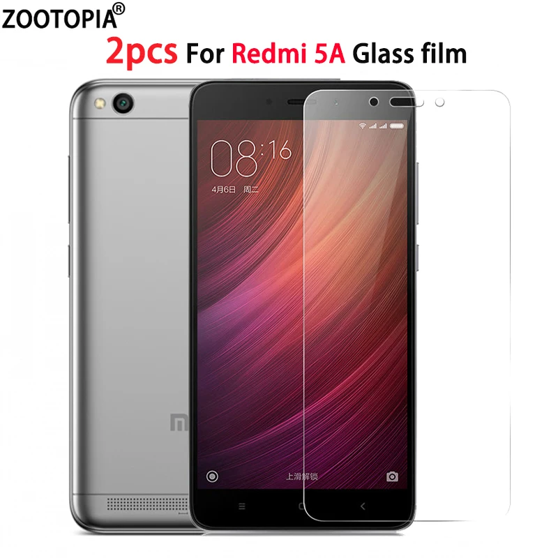 

2pcs Tempered Glass for Xiaomi Redmi 5A Screen Protector Clear Glass Film for Redmi 5A on Redmi 5A 5.0'' Transparent Full Cover