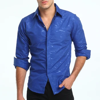 

Brand 2018 Fashion Male Shirt Long-Sleeves Tops Camouflage Skull Prints Casual Business Mens Dress Shirts Slim Men Shirt