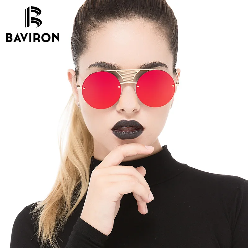

BAVIRON Punk Style Sunglasses Women Metal Colorful Frameless Sunglasses Unisex NFYW Fashion Design Hot Street Nice Glasses
