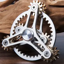 Девять Шестерни связь Мини Сплав Механические гироскоп для кончиков пальцев Спиннер на палец для взрослых, СДВГ EDC anti stress детская игрушка