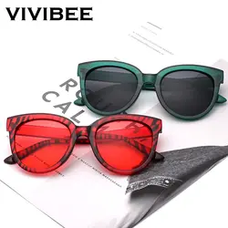 VIVIBEE красный большой большие солнцезащитные очки Для женщин ретро солнцезащитные 80 s очки UV400 модные Брендовая Дизайнерская обувь Винтаж 2019