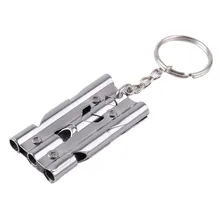 Emergency Whistle Triple Pipe High Decibel Outdoor Whistle Keychain Outdoor Survival Whistle Portable EDC Tool