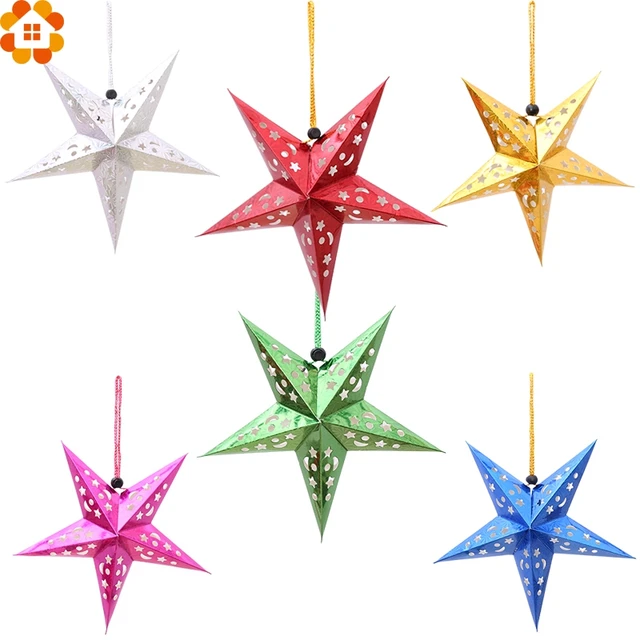 1pc 30cm diy paper stars garland star decoration christmas ornaments