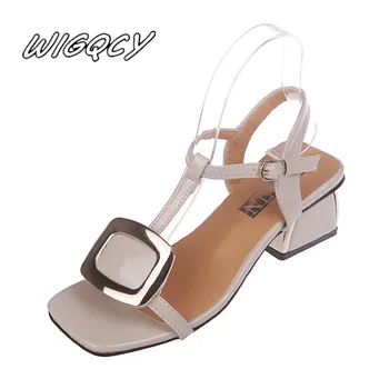 

2020 new women's buckle open toe sandals fashion non-slip breathable sexy sandals casual party special shoes Peep Toe PU