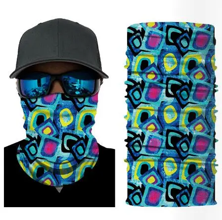 3D камуфляжная бандана многофункциональная повязка на голову прозрачная грелка на шею для улицы мотоцикла велосипеда мульти-маски шарф полумаска - Цвет: D