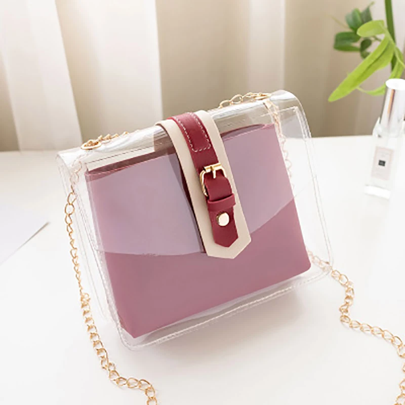 

Casual Transparent PVC Jelly Shoulder bags for Women 2019 Brand Travel Handbags Crossbody Mobile Phone Change Purse Ladies Girl2