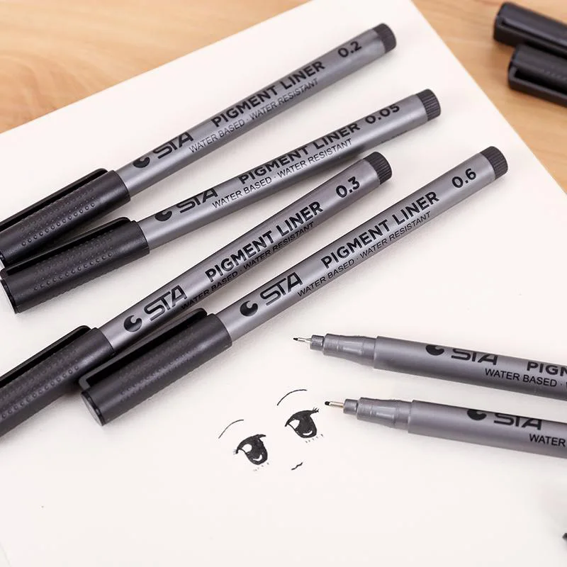 Перо для рисования волокна иглы тонкого лайнера перо эскизов ручка знаков