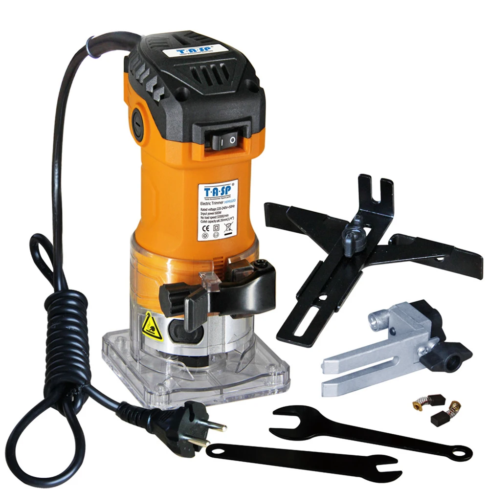 220V 600W Electric Laminate Trimmer 6.35mm Collet Mini Wood Router