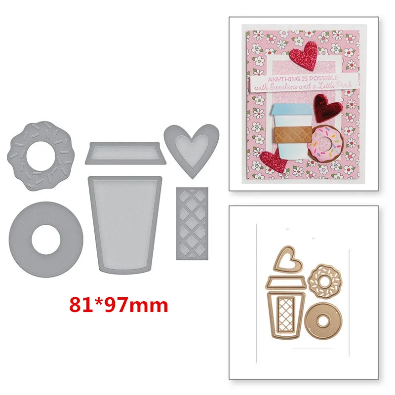 

Coffee Cups Metal Cutting Dies Stencils for DIY Scrapbooking Photo Album Decorative Embossing Paper Card Crafts Die Cut 2019