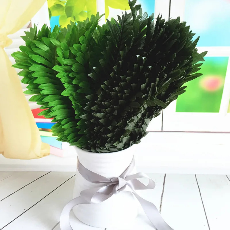 

New Style 1Pcs Wedding Home Decor Artificial Palm Persian Evergreen Plant Tree Fern Leaf Fake Foliage Branch Dark Green
