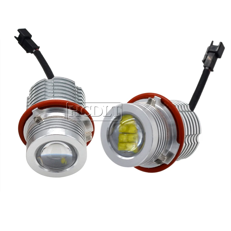 HCDLT GENUINE E39 80W LED DAYTIME RUNNING LIGHT E39 E60 E53 E63 E83 X3 E87 X5 LED MARKER KIT 6500K WHITE LED  HALO RING MARKER (8)