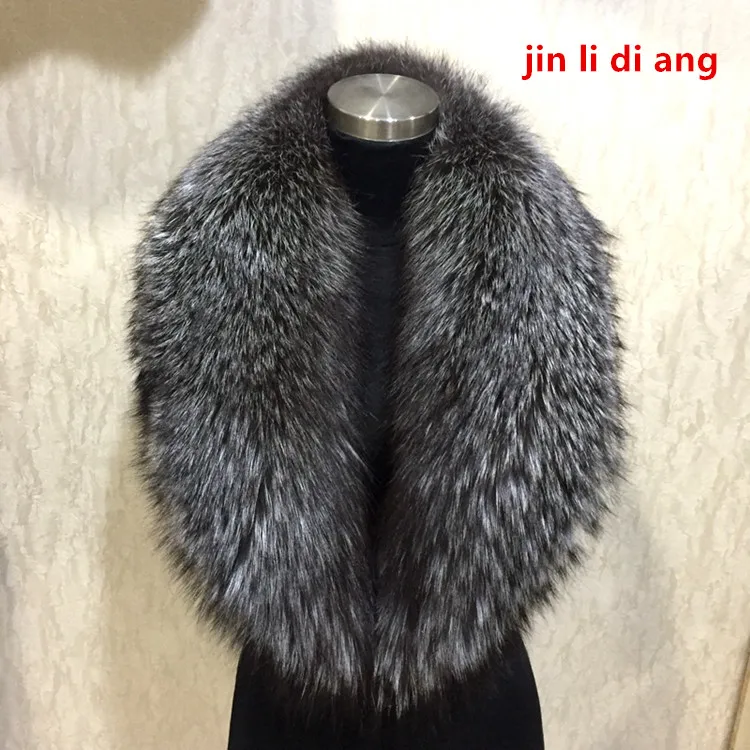 Jin Li Di Ang однотонный натуральный кожаный натуральный меховой воротник роскошный Настоящий Лисий шарф женский натуральный