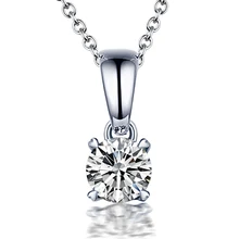 Loverjewelry, Бриллиантовая подвеска, ожерелье, 18 К, белое золото, очаровательные изысканные украшения для женщин, WP078