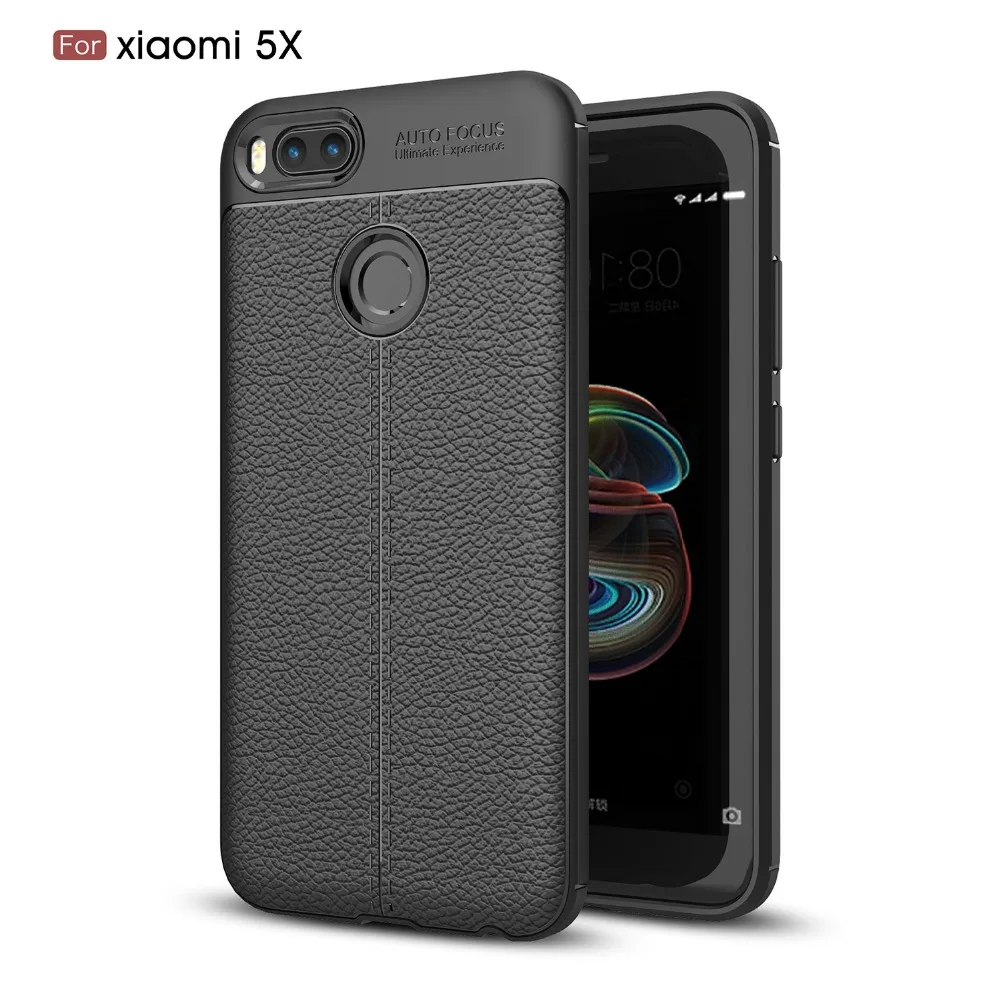 

Luxury Case For Xiaomi Mi 5X Litchi Leather Soft TPU Silicone Phone Case For Xiaomi 5X Mi A1