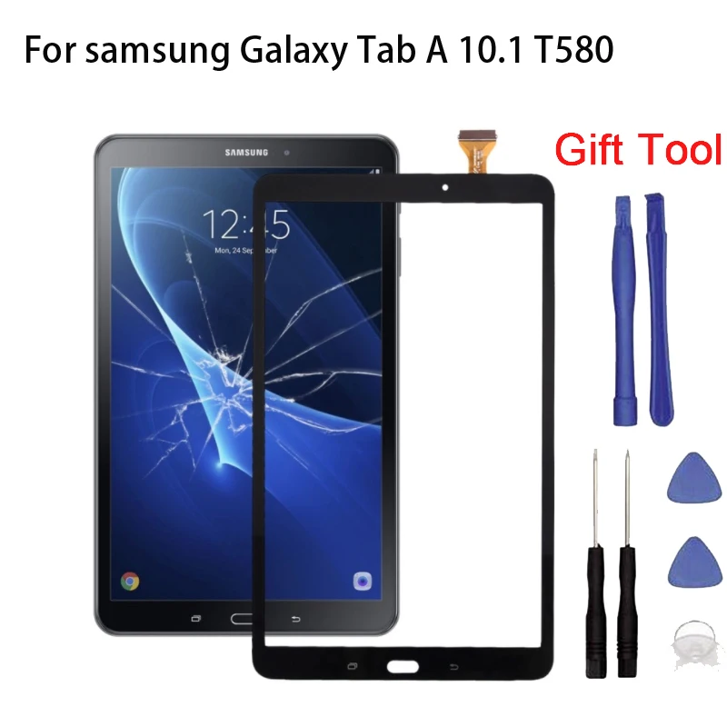 

Touch screen Sensor For Samsung Tab A 10.1 T580 T585 Screen Glass Digitizer Front Touch Panel Replacement With Stickers Tool
