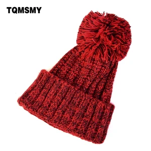 Модные Осенне-зимняя обувь шерсть шляпа обувь для мужчин и женщин зимняя шапка прекрасные волосы мяч шапочки кости gorros аксессуар красочные новый - изображение