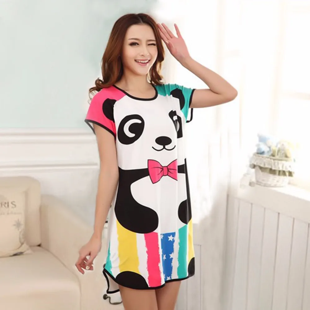 Online Shop BONJEAN Musim Panas Wanita Baju Tidur Hewan Panda Baju