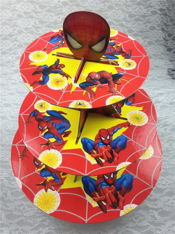 girl boy kids spiderman cartoon theme birthday supplies decoration baby  shower party cardboard hold cupcake stand 3 Tier|shower mixers and  heads|shower party gamesparty clock - AliExpress