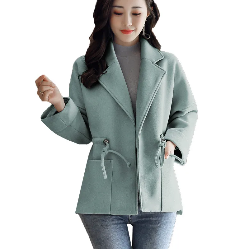 

New Fashion 2018 Women Clothing Woolen Coat Winter Jackets Large Size Irregular Cardigan Female Wool Outerwear X35