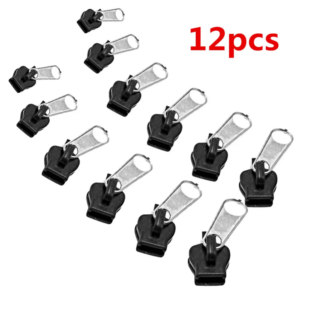 

12pcs/lot Zipper Head Fix Zipper Quickly Instant Magic Zippers High Quality Any Zipper For Bags Garment Shoes