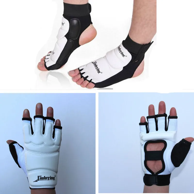 Adult child Taekwondo Foot gloves set Protector Ankle Support fighting