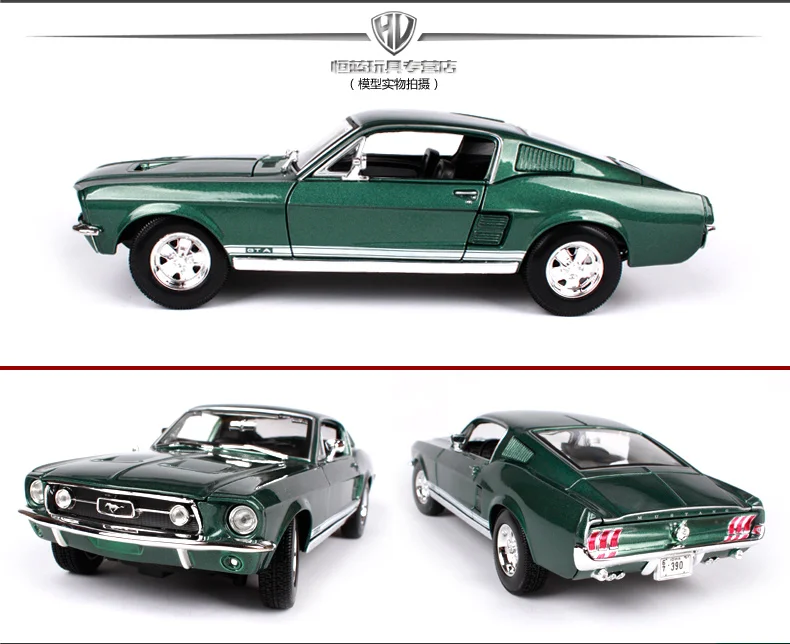 Maisto 1:18 белый Blue1968 Ford Mustang GT Cobra Jet Muscle модель автомобиля литая под давлением модель автомобиля игрушка Новинка в коробке 31167