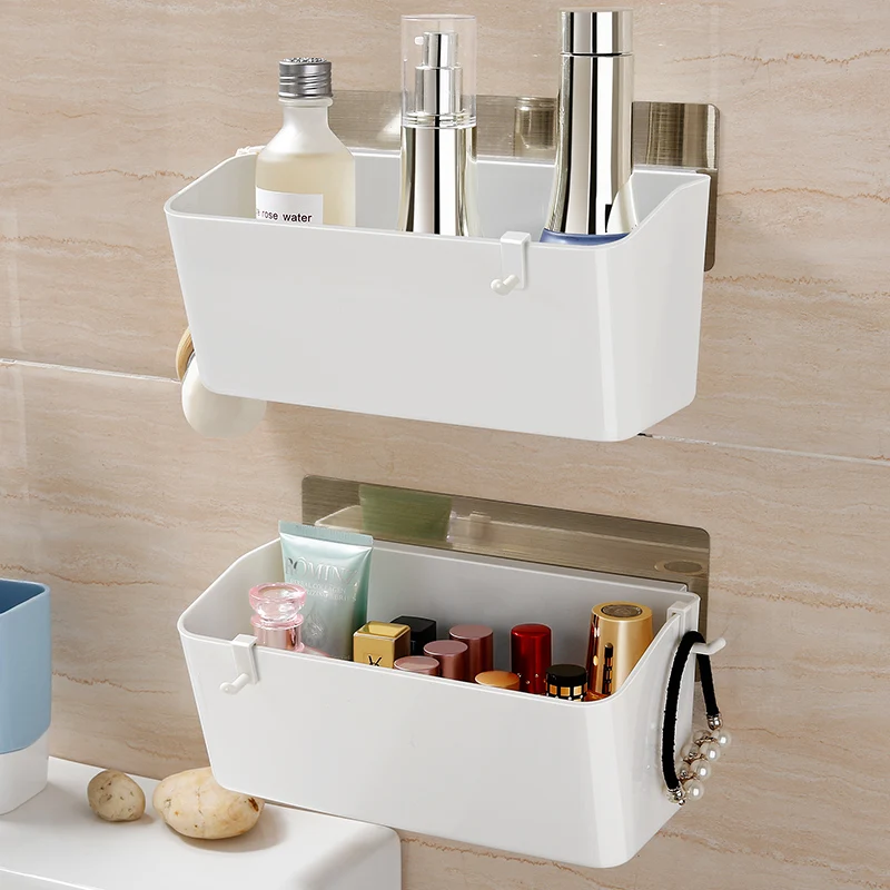 Shelf Sundries BathroomSuction Vanity Container Wall Hanging Box Free