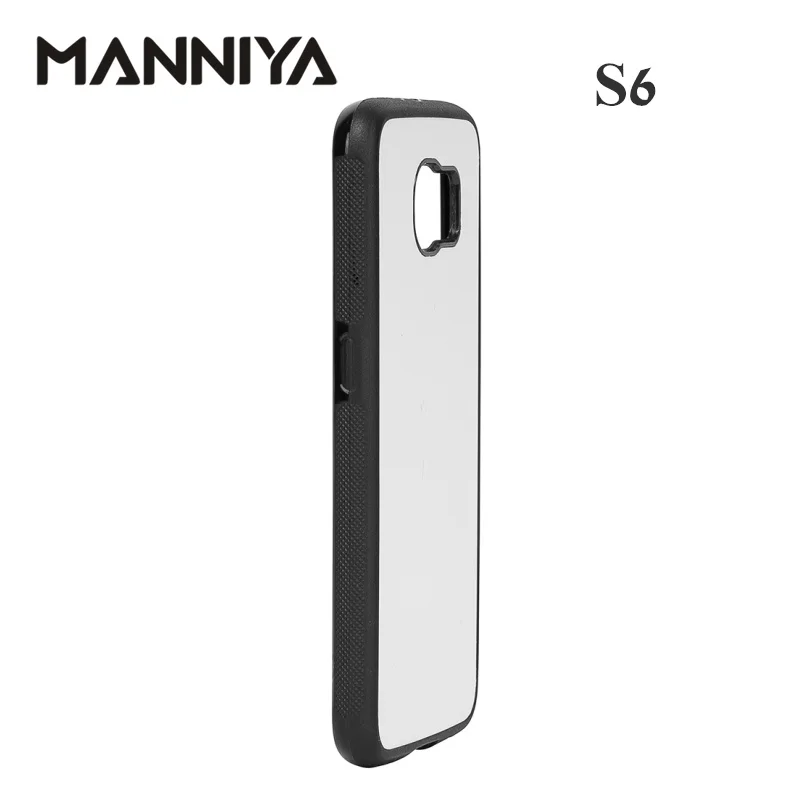 MANNIYA 2D сублимации пустой резиновый TPU+ PC чехол для Samsung Galaxy S5 S6 S6 Edge+ с Алюминий вставки 10 шт./лот