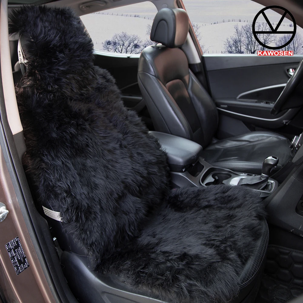 Kawosen 100% Natuurlijke Bont Australische Schapenvacht Auto Stoelhoezen, Universele Auto Zitkussen, winter Warm Autostoel Cover SWSC02|sheepskin car seat cover|car seat coverseat cover -