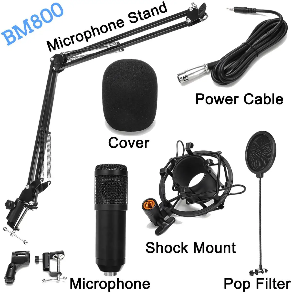 Профессиональный bm 800 Студийный микрофон bm800 конденсаторный комплекты микрофона комплект караоке микрофон Подставка для компьютера
