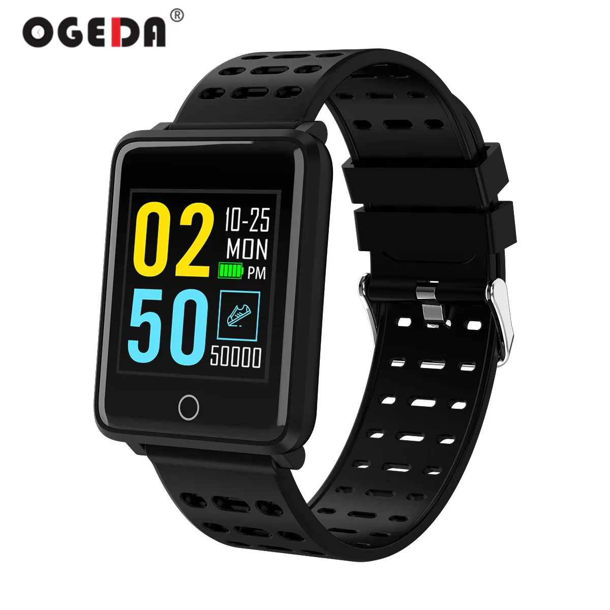 

OGEDA 2019 Smart Watch Men Women Color Screen Blood Pressure Fitness Sleep Heart Rate Monitor Sport Reloj for Android IOS