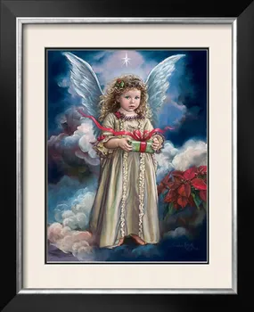 

New mosaic diamond embroidery beads Angel girl gift leaves oil diamonds cross stitch painting handwork kits wall decor