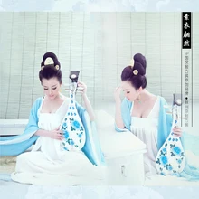 Su Yi Бянь Ran синий костюм для классических танцев шифоновое платье с высокой талией женский костюм Hanfu дворцовый костюм принцессы