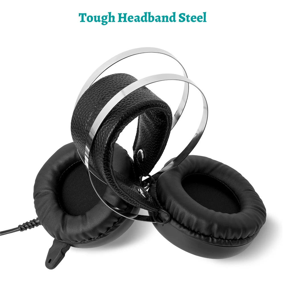Günstig Professionelle 7,1 Gaming Headset Kopfhörer mit Mikrofon Gamer Surround Sound USB Wired für PC Computer Xbox One PS4 RGB Licht