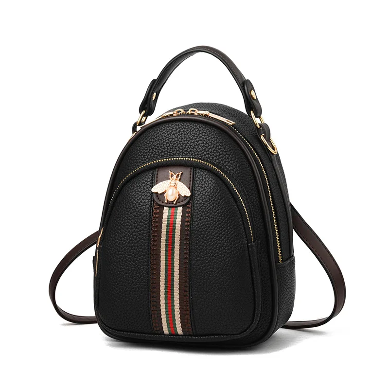 

2018 New Mini Women Backpack Shoulder Bag Designer Multi-function Female Leather Bag High Quality Small Bagpack For Girls
