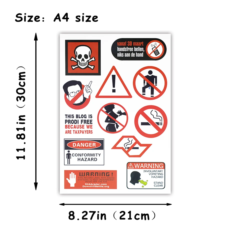 1 шт. антибликовые знаки матовая наклейка опасная Светоотражающая наклейка стоп водостойкие Переводные картинки наклейка s, чтобы «сделай сам» ноутбук автомобиль чемодан для скейтборда