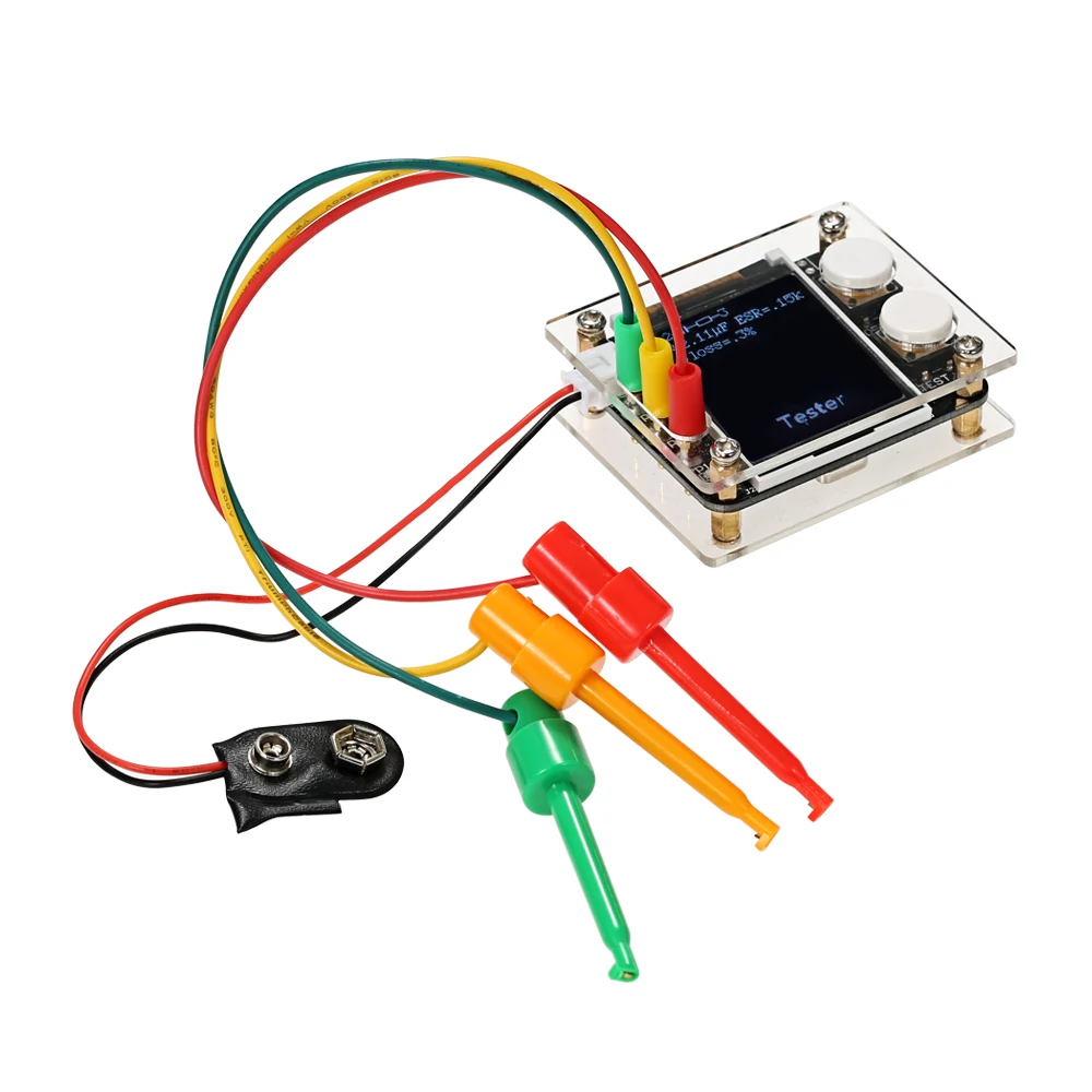 

1.8" TFT LCD GeekTeches MK328 Transistor Tester Diode Capacitance ESR Voltage Frequency Meter SMT Soldering