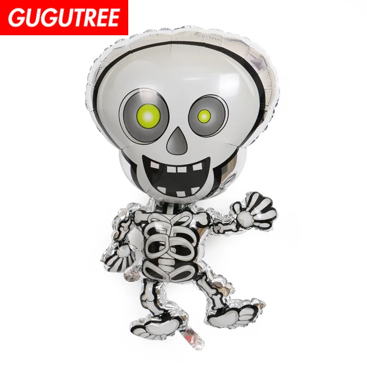

GUGUTREE PARTY 85x65cm white black skull foil ballon wedding event christmas halloween festival birthday party HY-206