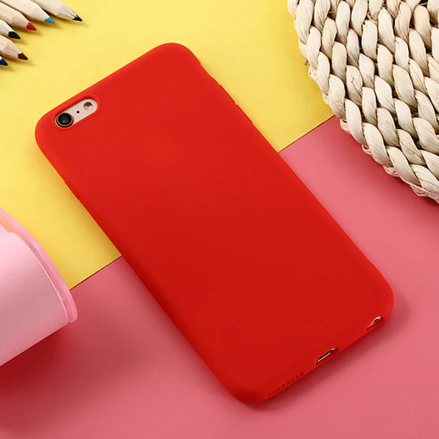 Конфеты Макаруны мягкий чехол для iPhone 11 Pro Max Xs Max Xr X 8 7 6 6S Plus 5 5S SE 7Plus 8Plus чехол гелевый силиконовый защитный чехол для телефона - Цвет: Red